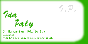 ida paly business card